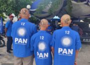 Cukuran Gundul dengan Model Angka 12 Warnai Pendaftaran Caleg PAN Kalteng