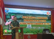 Danrem 102 Pjg Berikan Motivasi dan Halal Bi Halal Dengan Anggota