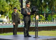 Danrem 102/Pjg Brigjen TNI Bayu Permana Pimpin Upacara Hari lahir Pancasila