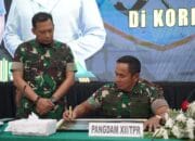 Danrem 102/Pjg Sambut Kunker Pangdam XII/Tpr  di Korem 102/Pjg