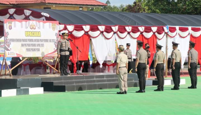 Puluhan Personel Polres Pulang Pisau Ikuti Upacara Korp Rapor Kenaikan Pangkat