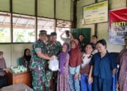 Gelar Baksos, Satgas TMMD Ke 117 Kodim 1015 Bagikan Paket Sembako