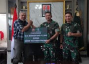 Danrem 102/Pjg Brigjen TNI Bayu Permana Terima Bantuan Alat Pemadam Karhutla dari PT.RMU