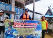 Ajak Masyarakat Peduli Ekosistem di Sungai, Ditpolairud Berikan Imbauan kepada Masyarakat Desa Bereng