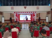 Prajurit dan PNS Korem 102/Pjg ikuti Penyuluhan Hukum oleh Kababinkum TNI secara Vicon