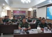 Danrem 102/Pjg Brigjen TNI Bayu Permana Ikuti Pengarahan Panglima TNI Secara Virtual.