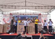 Jelang HUT TNI Ke-78,Korem 102/Pjg Selenggarakan Fun Walk Dan Senam SKJ 88