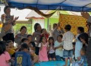 Polwan Polda Kalteng Kembali Hadir Ajak Anak Terdampak Unras Belajar Bersama 