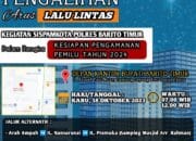Polres Barito Timur Alihkan Arus Lalulintas di Jalan Tamiang Layang