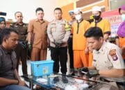 Komitmen Berantas Narkoba, Kapolres Barsel AKBP Yusfandi Usman Gelar Pemusnahan BB Sabu