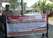 Personel Polsek Dusel Polres Barsel Sosialisasi Stop Kejahatan Lingkungan