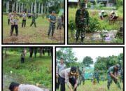 Peduli lingkungan, Kapolres Barsel Hadiri Karya Bhakti di Gelar Kodim 1012