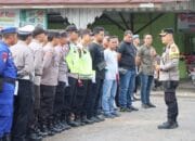 Kapolres AKBP Mada Ramadita Pimpin Apel Siaga Malam Natal 2023 di Kabupaten Pulpis
