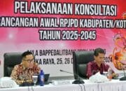 Kepala Bappedalitbang Leonard S. Ampung Buka Konsultasi Ranwal RPJPD Kalteng Tahun 2025-2045