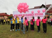 Bhayangkari Polda Kalteng Gelar Olahraga Bersama dan Bazar UMKM di HUT YKB