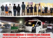 Amankan 13 Terduga Pelaku Pencurian Buah Sawit , Polres Kobar Tetapkan 10 Tersangka