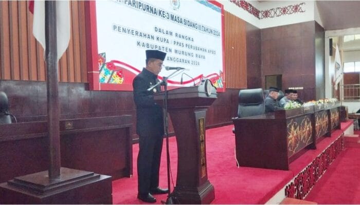 DPRD Mura Gelar Paripurna Penyerahan KUPA Oleh Pj Bupati Hermon 