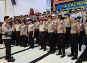Kapolda Kalteng Pimpin Upacara Korp Raport Kenaikan Pangkat 208 Personel