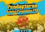 Pendaftaran Resmi Ditutup, Total 1.847 Peserta Pelamar CPNS di Kobar