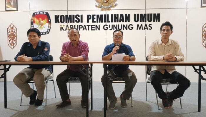 KPU Resmi Tetapkan Dua Paslon pada Pilkada Gunung Mas
