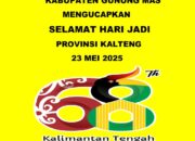 Berusia 68 Tahun, Polres Gunung Mas Ucapkan Harjad Kalteng Semakin Berkah Menuju Indonesia Emas 2045