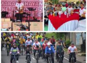 Sambut Hari Bhayangkara Ke-79, Ribuan Warga Ikut Meriahkan Fun Bike dan Senam Bersama