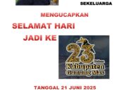TOMAS KAB GUMAS, DAVITSON LAMBUNG: Selamat Hari Jadi Ke 23 Gunung Mas