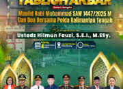 Polda Kalteng Gelar Tabligh Akbar Peringatan Maulid Nabi 1447 H, Hadirkan Ustadz Hilman Fauzi