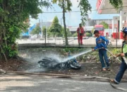 Usai Isi BBM, Sepeda Motor Terbakar Dekat Areal SPBU RTA Milono