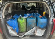 Polsek Takisung Amankan Mobil Bawa Belasan Jeriken BBM 