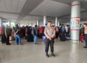 Satpamobvit Polresta Palangka Raya Perkuat Pengamanan Humanis di Bandara Tjilik Riwut Selama Libur Tahun Baru