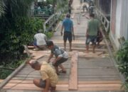 Jembatan RT 05 Sei Hanyo Diperbaiki Lewat Dana CSR Perusahaan