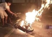 Motor Terbakar Usai Isi BBM Eceran, Warga Jalan Ahmad Yani Panik