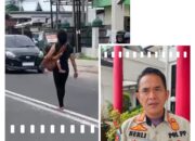 Wanita Diduga Alami Gangguan Emosional Mengamuk Sambil Gendong Anak di Jalan Seth Adji