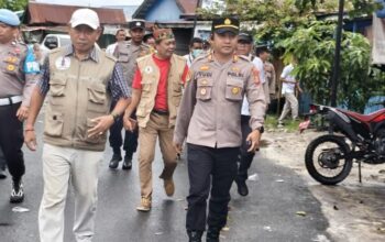 Pengukuran Lahan Posko GDAN di Puntun Berjalan Aman di Bawah Pengawasan Kapolsek Pahandut