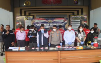 Polres Kotim Musnahkan 1,29 Kilogram Sabu, 12 Tersangka Terjerat dalam 11 Kasus