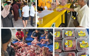 Golkar Kalteng Sembelih 7 Sapi Kurban, Daging Dibagikan ke Warga hingga Ojol