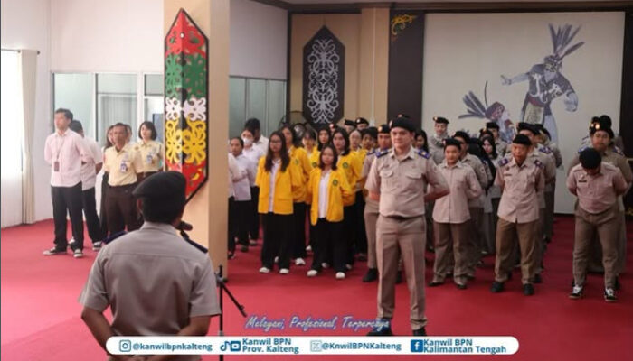 Apel Pagi Kanwil BPN Kalteng Tekankan Disiplin dan Manajemen Waktu Pegawai