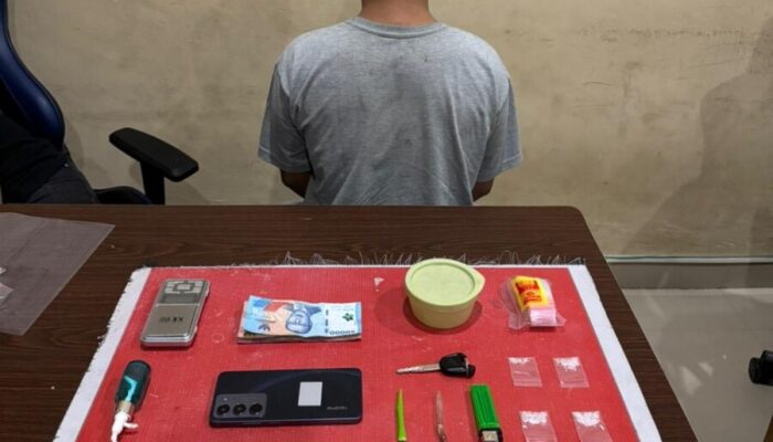 Buruh Harian di Kereng Bangkirai Ditangkap, Polisi Temukan Sabu dan Alat Edar di Barak Pelaku
