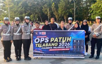 Jelang Operasi Patuh 2026, Polisi Turun ke CFD Palangka Raya Ingatkan Pengendara Soal Tilang ETLE