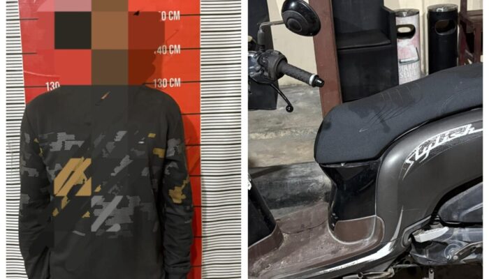 Modus Ambil Kunci Diam-diam, Pria di Palangka Raya Gasak Motor Langganan Kue