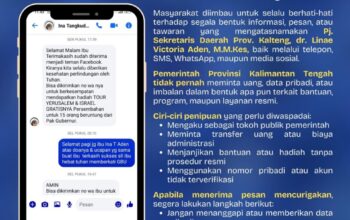 Diskominfosantik Kalteng Gencarkan Edukasi Warga agar Waspada Hoaks dan Penipuan Berkedok Pejabat Pemprov