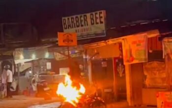 Sepeda Motor Terbakar di Jalan Rajawali Induk Palangka Raya, Warga Sempat Panik