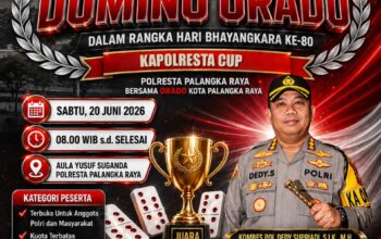 Sambut Hari Bhayangkara ke-80, Polresta Palangka Raya Ajak Warga Perkuat Kebersamaan Lewat Turnamen Domino