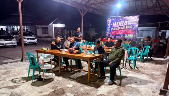 Nobar Piala Dunia Jadi Momen Pererat Kekompakan Personel Polsek Pahandut