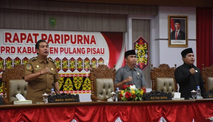 Wabup Pulang Pisau Hadiri Paripurna DPRD, Fraksi-fraksi Dukung LKPD 2025 dan Usulan BPPD