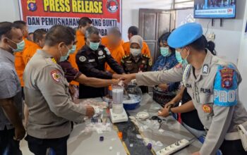 Satresnarkoba Polresta Palangka Raya Musnahkan Barang Bukti 11 Kasus Narkoba, 116,94 Gram Sabu Ikut Dimusnahkan