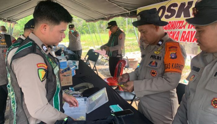 Polda Kalteng Distribusikan 400 Masker KN95 hingga Oxycan untuk Personel di Posko