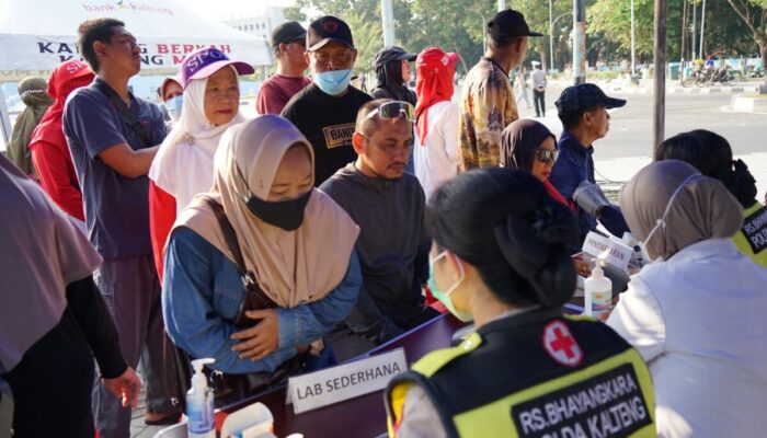 Rayakan HUT RI ke-81, Rumkit Bhayangkara Palangka Raya Gelar Cek Kesehatan Gratis di CFD
