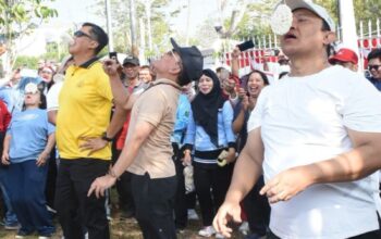 Semarak HUT ke-81 RI, Gubernur dan Wagub Kalteng Ikut Lomba Bersama Forkopimda
